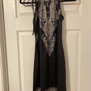 Women's  Small Strap Detail Keyhole Dress